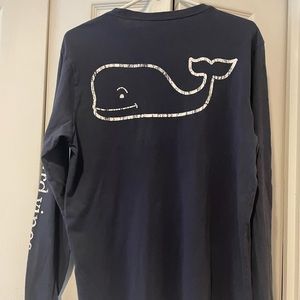 Mens size small Vineyard Vines long sleeve T, navy blue